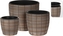 Květináče z umělého ratanu sada 3 ks, hnědá