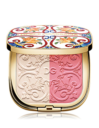 Dolce & Gabbana Rozjasňující pudr Solar Glow (Illuminating Powder Duo) 10 g Odstín 01 Sweet Pink woman