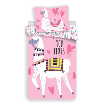 Dětské povlečení - Lama růžová