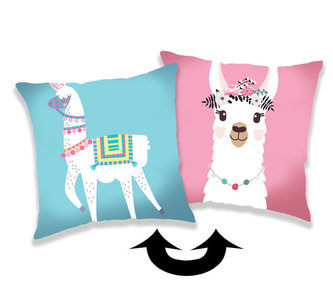 Polštářek s flitry - Lama