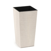 Plastový květináč Finezia vroubek ECO 250x250 mm, bílý
