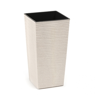 Plastový květináč Finezia vroubek ECO 250x250 mm, bílý