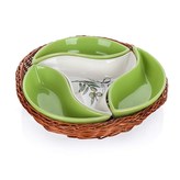 BANQUET Mísa v košíku OLIVES 23 cm, 4 dílů, OK