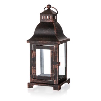 HOME DECOR Lampáš plechový 10 x 10 x 24 cm