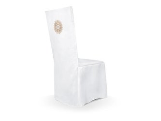 Pokrowiec komunijny na krzesło biały