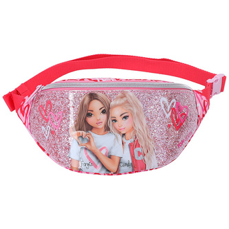 Ledvinka Top Model, Růžová, se vzorem srdcí a flitry, Fergie + Candy