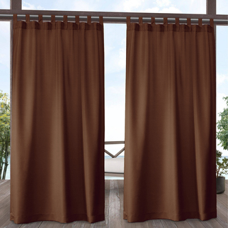 Venkovní zahradní závěs s poutky SANTIAGO hnědá color 22 155x200 cm (cena za 1 kus) MyBestHome