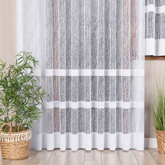 Dekorační vzorovaná záclona WIKTORIA 300 bílá 300x250 cm MyBestHome