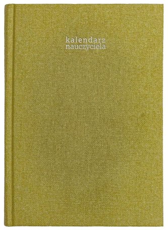 Kalendarz naucz. 2023/24 A5 tyg. Len seledynowy