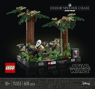 LEGO Star Wars 75353 Honička spídrů na planetě Endor™ – diorama