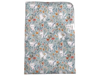 Přebalovací podložka (PUL) - Kočičí zahrádka, bledě růžový velur