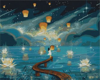 Malowanie po numerach Noc świateł 40x50cm Malowanie po numerach Noc świateł 40x50cm