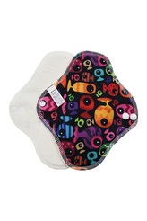 BIO Denní vložka (PUL) - Rybičky růžové & přírodní bambusovo-biobavlněné froté