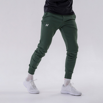 Pánské tepláky Slim Reset Dark Green - NEBBIA - Velikost: XL