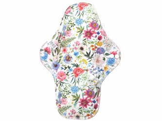 BIO XL vložka (PUL) - Hortenzie & světle růžové bambusovo-biobavlněné froté