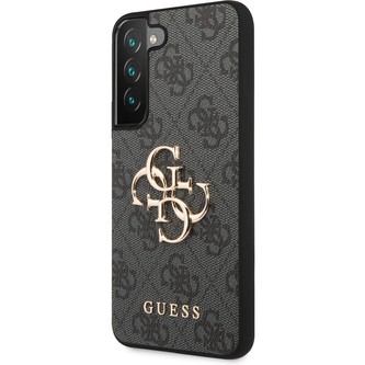 Guess PU 4G Metal Logo kryt Samsung Galaxy S23 šedý