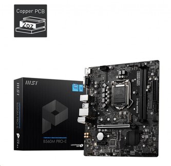 MSI MB Sc LGA1200 B560M PRO-E, Intel B560, 2xDDR4, 1xHDMI, VGA, mATX MSI MB Sc LGA1200 B560M PRO-E, Intel B560, 2xDDR4, 1xHDMI, VGA, mATX