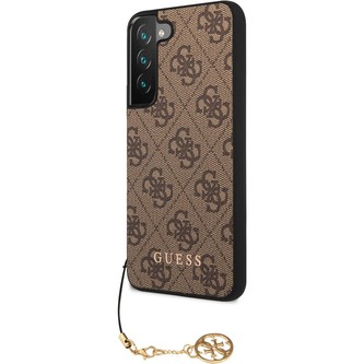 Guess 4G Charms kryt Samsung Galaxy S23+ hnědý