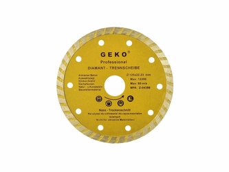 Kotouč diamantový řezný, TURBO, 125x8x22mm GEKO