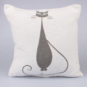 Povlak na polštář tmavá kočka