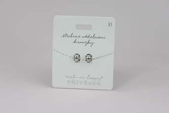 Přívěsek MAKE ME HAPPY Stříbrné oddělovací kroužky