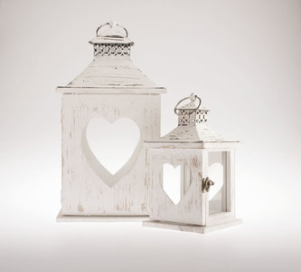 Lucerna se srdíčkem - sada 2 ks