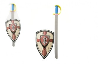 Meč pena so štítom 75cm v sieťke