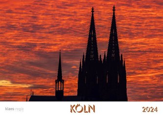 Köln 2024 Bildkalender A4 quer, spiralgebunden