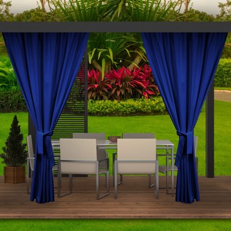 Venkovní zahradní závěs s tunýlkem MIAMI modrá 155x200 cm, (cena za 1 kus) MyBestHome