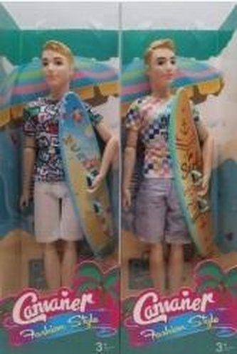 Lalka Kevin z deską do serfowania