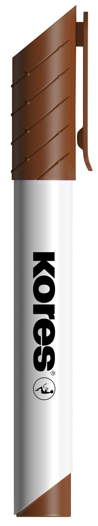 K-MARKER Popisovač na bílé tabule a flip charty, kulatý hrot 3 mm, hnědý