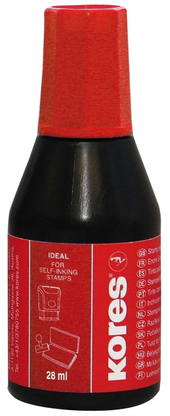Pečiatková farba 28 ml červená