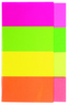 Papierové neónové záložky 20x50 mm / 4 farby / 50 lístkov á farba