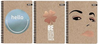 Kołozeszyt A4/80K kratka Kraft Liner Hs