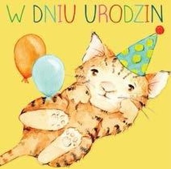 Karnet kwadrat CL4215_PO Urodziny Kotek
