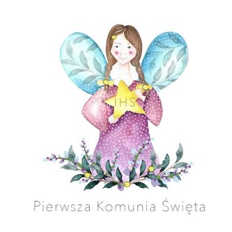 Karnet Swarovski kwadrat CL107 Komunia Dziewczynka