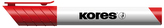 K-MARKER Popisovač na bílé tabule a flip charty, zkosený hrot 3-5 mm, červený