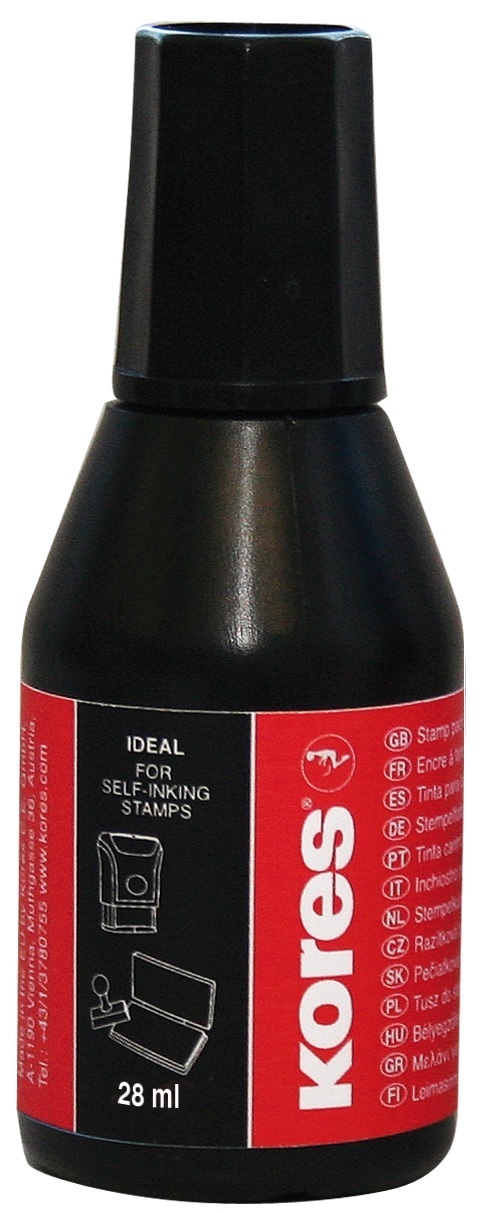 Pečiatková farba 28 ml čierna