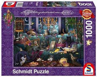 Puzzle 1000 Brigid Ashwood, Koty podczas kwarantan