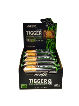 Amix - Tigger Zero Multi Layer Protein Bar 20 x 60g - peanut butter caramel