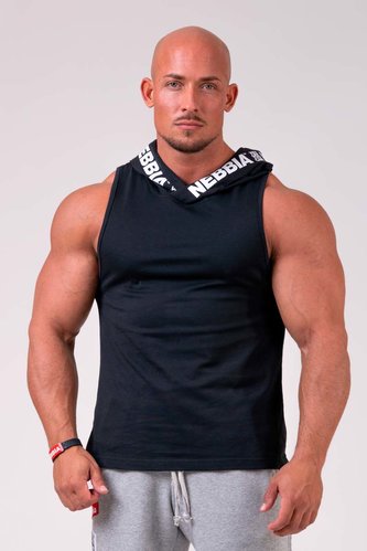 Nebbia No Excuses 173 Tank top with hoodie white m
