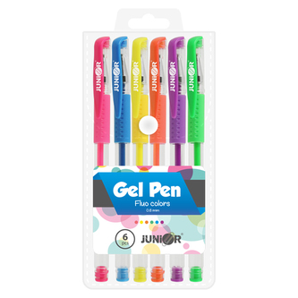 Pero gelové - sada 6ks, Fluo