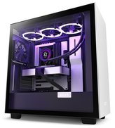 NZXT skriňa H7 / ATX / 2x120 mm fan / USB-C / 2x USB / presklená bočnica / čiernobiela