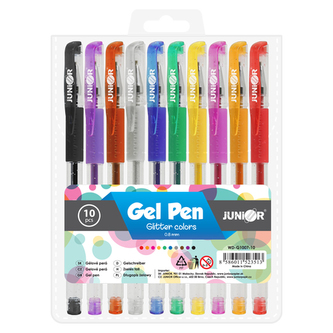 Pero gelové - sada 10ks, glitter