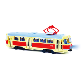 Tramvaj která hlásí zastávky česky 28 cm