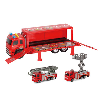 Auto kamion výsuvný se 2 auty se zvukem a světlem Auto kamion výsuvný se 2 auty se zvukem a světlem