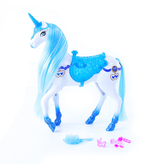 Česací modro-biely kôň so zvukom a svetlom