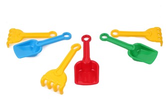 set na písek lopatka a hrábě 22 cm