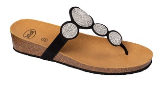 Scholl SHARON FLIP - Dámské žabky na klínku Velikost: 42