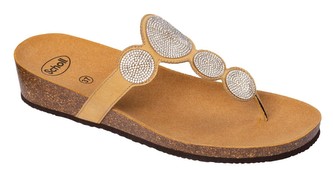 Scholl SHARON FLIP - Dámské žabky na klínku Velikost: 36